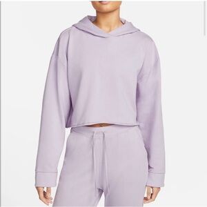 Nike Womens Yoga Luxe Cropped Fleece Hoodie